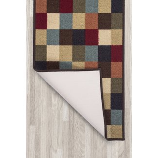 Ottomanson Otto Home Collection Contemporary Leaves Design Modern Runner Rug with Non-Skid (Non-Slip) Rubber Backing