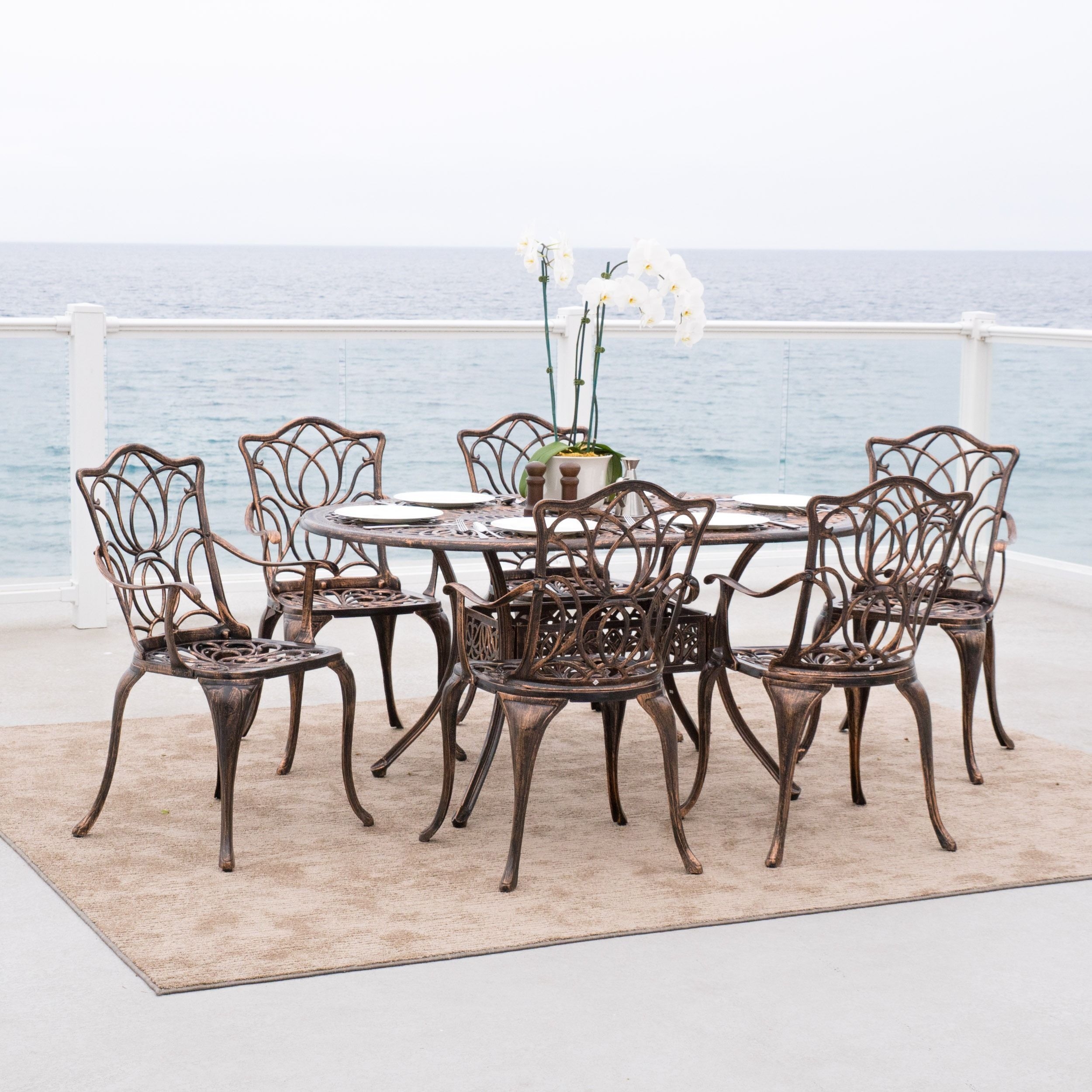Patio Furniture Deep Seating Sofa Cast Aluminum Nassau ...