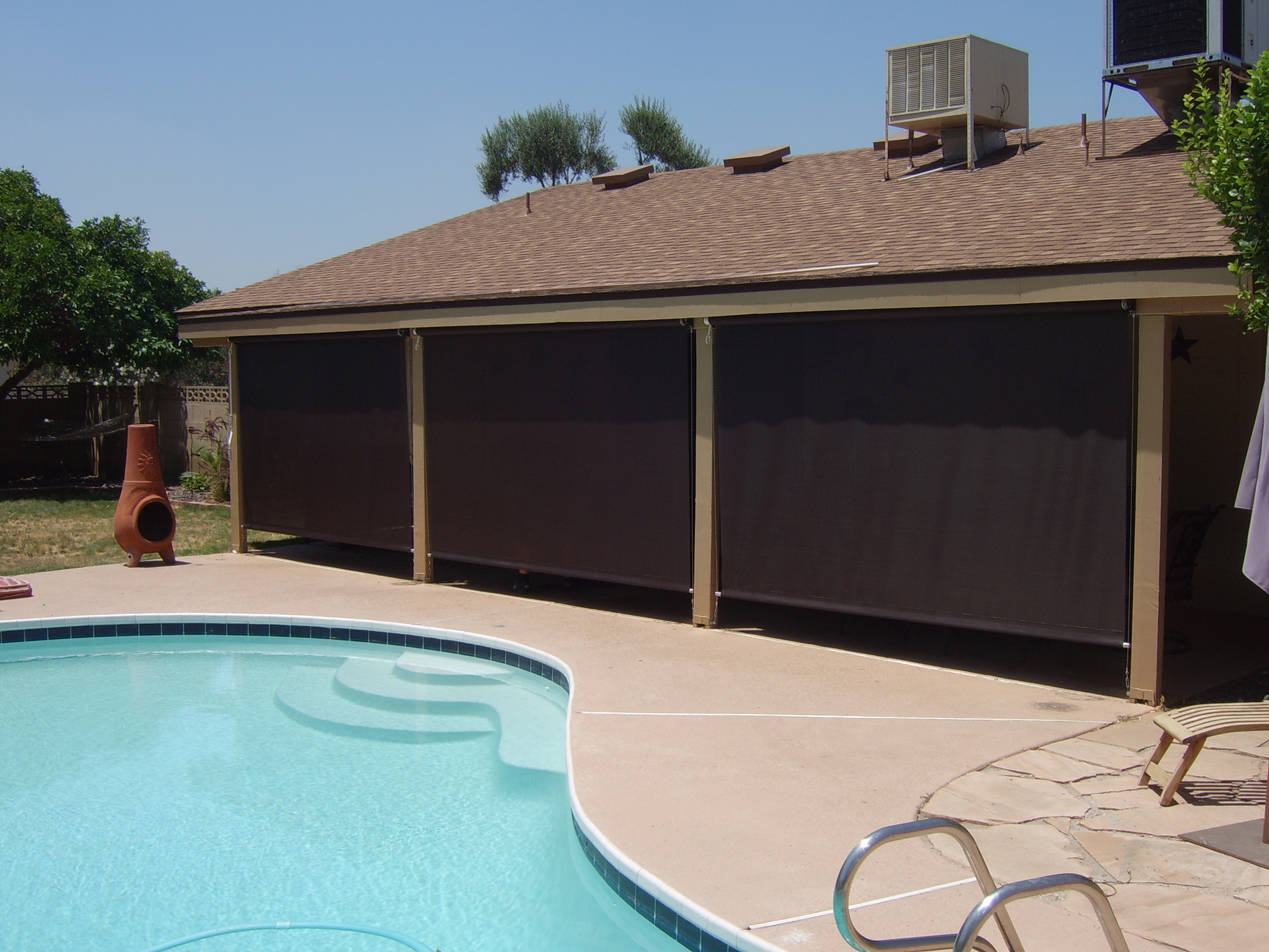 Patio Roll-Up Shades - Arizona Sun Screen