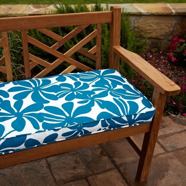 Aqua Starfish 60-inch Indoor/ Outdoor Corded Bench Cushion 