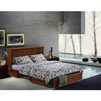 Planas Queen Storage Murphy Bed with Mattress