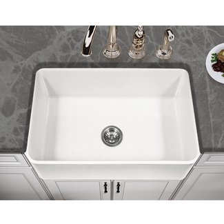 Platus Fireclay 30" x 20" Farmhouse Kitchen Sink