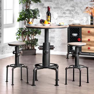 Poncha 3 Piece Pub Table Set