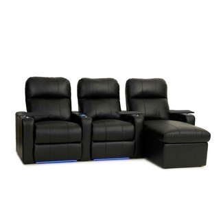 Power Recline Leather Home Theater Sofa (Row of 3) (Set of 3)