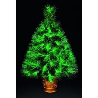 Premier 60cm Green Fibre Optic Tree with Colour Changing ...