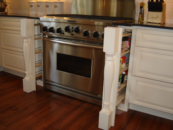 Pull out spice rack behind the legs. | Yelp