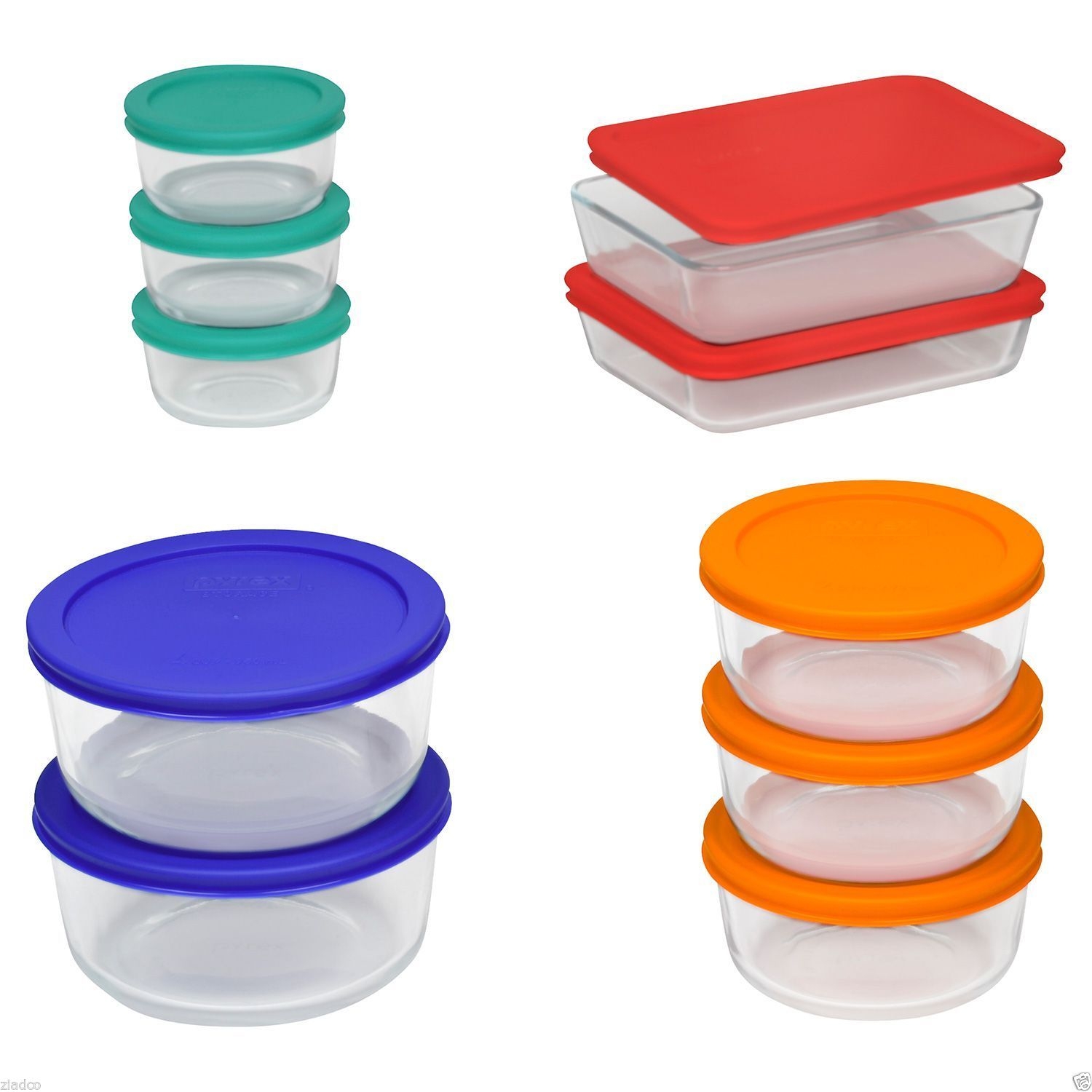 Pyrex-20-pc-Glass-Food-Storage-Set-Bakeware-Bowls-with-Lids-Serving