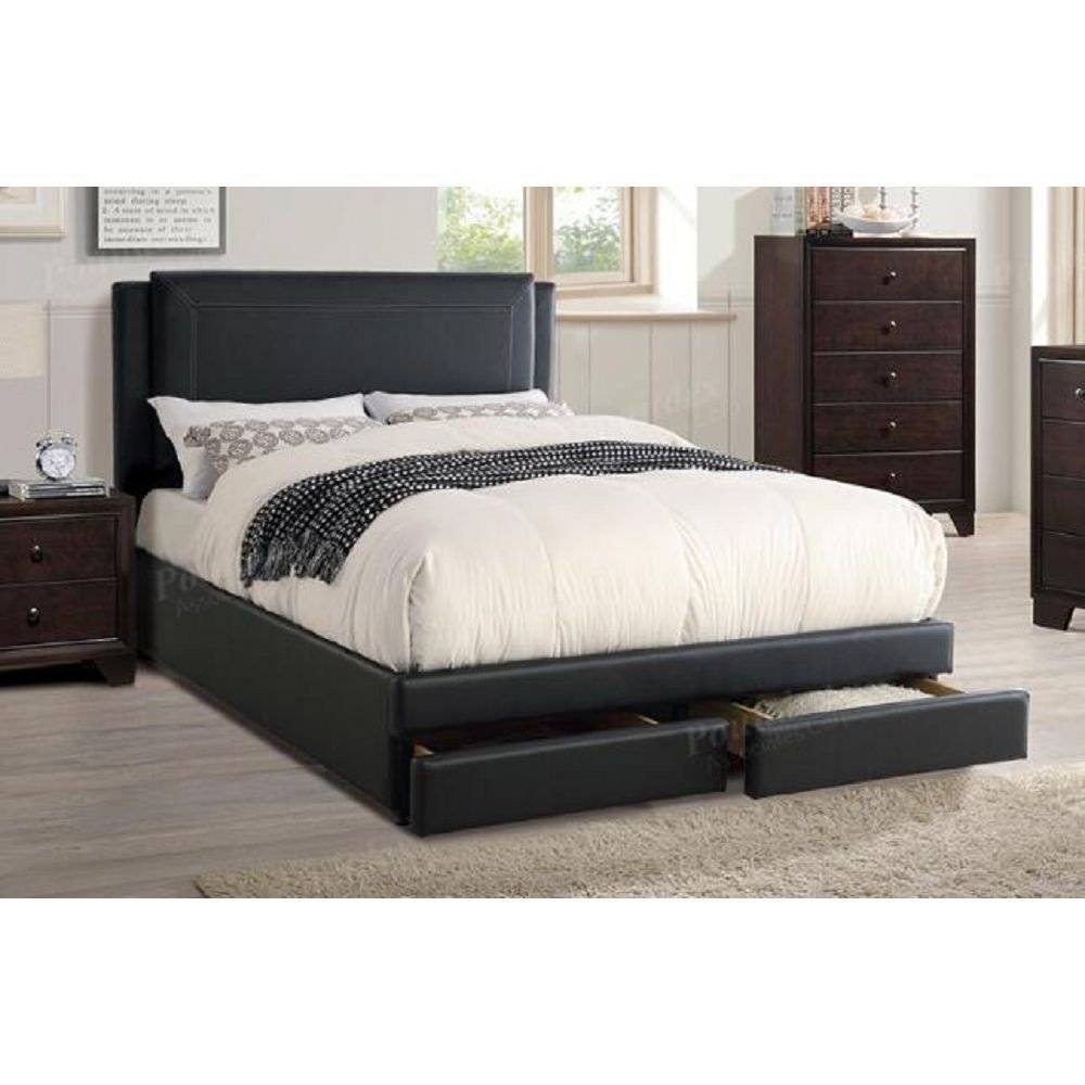 Queen size platform bed with storage 2018