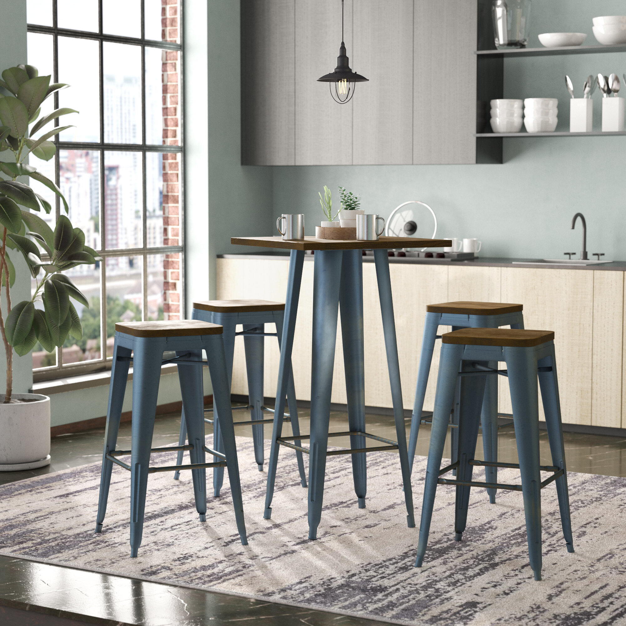 Racheal Loft 5 Piece Dining Set
