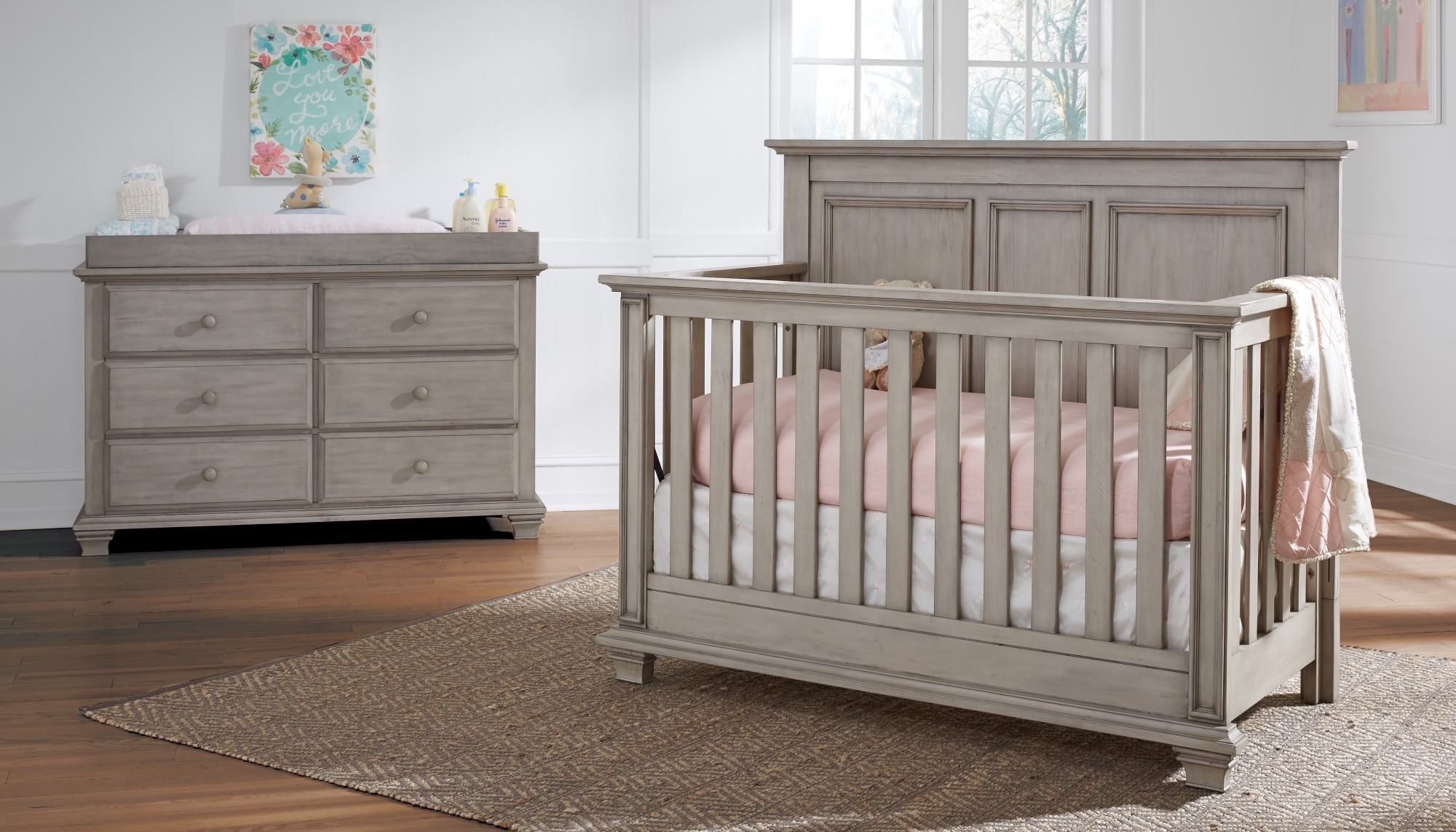 crib and dresser set