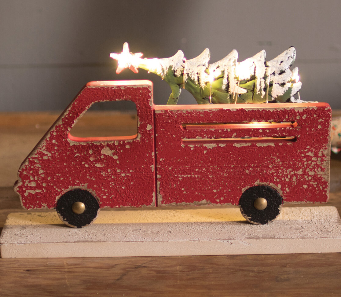 Red Truck With Christmas Tree  VisualHunt