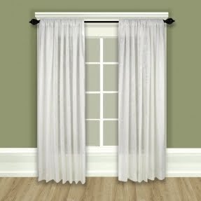 Regent Solid Sheer Rod Pocket Panel Pair (Set of 2)