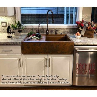 Retrofit copper apron farmhouse sinks - Top Mount or Under