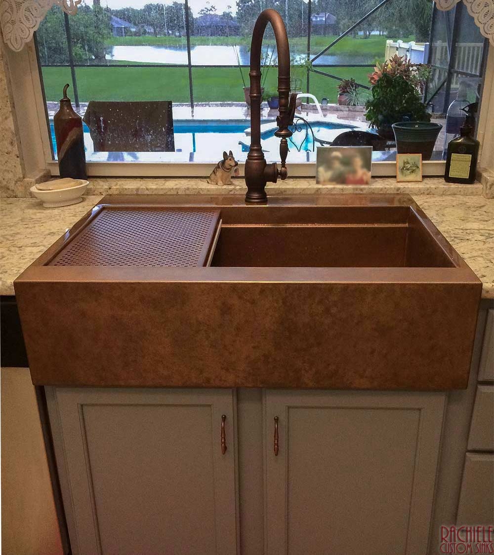 Retrofit copper apron farmhouse sinks - Top Mount or Under