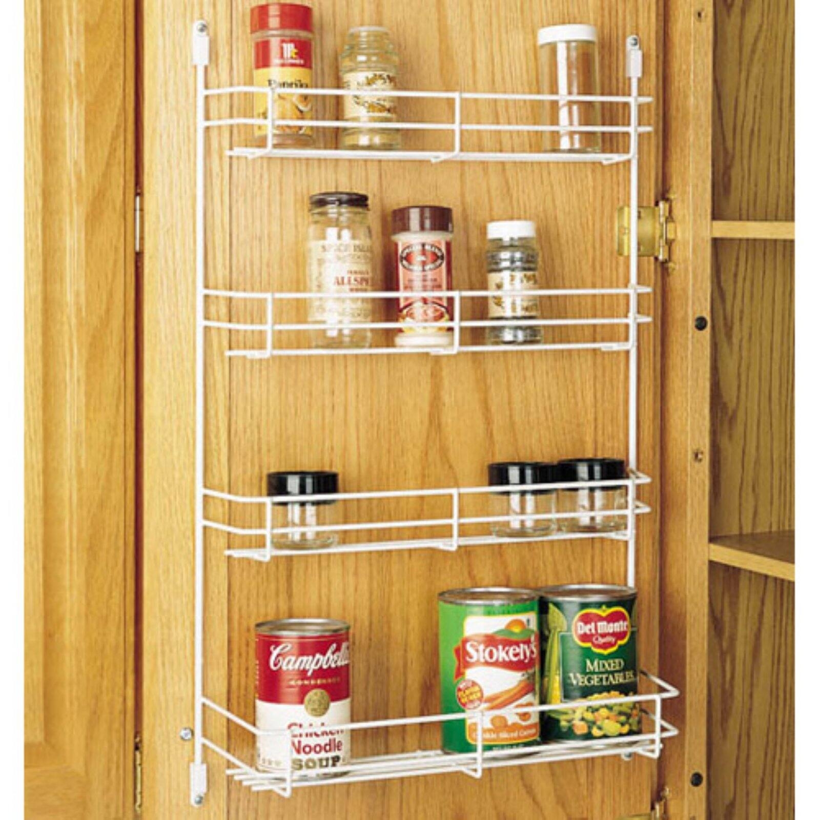 Wall Mount Organizer Kitch Pantry Cabinet Door Shelf Storage AMT Spice Rack 