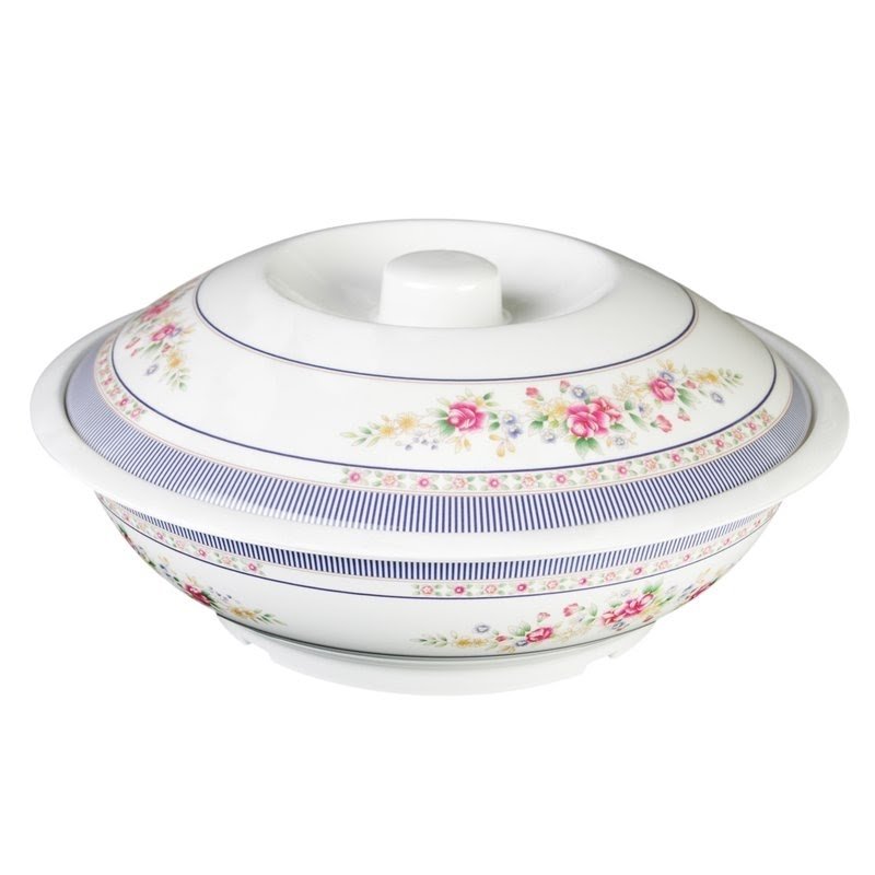 Rina Melamine 75 Oz. Serving Bowl with Lid (Set of 2)