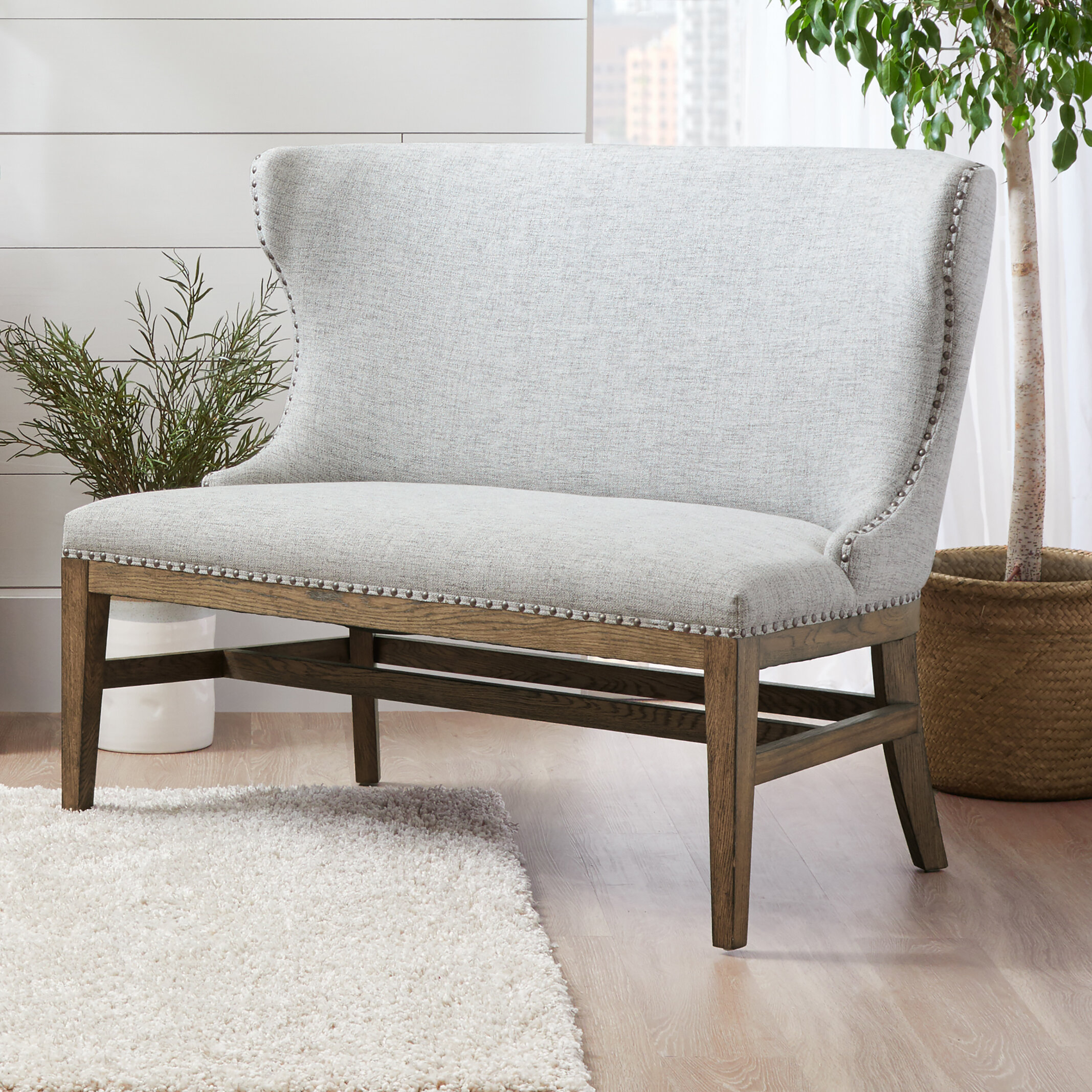 Upholstered Bench With Back Youll Love In 2021 Visualhunt