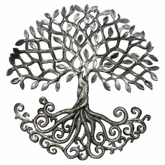 Bare roots metal wall art 