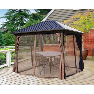 Rosana Hardtop 12 Ft. W x 10 Ft. D Aluminum Patio Gazebo