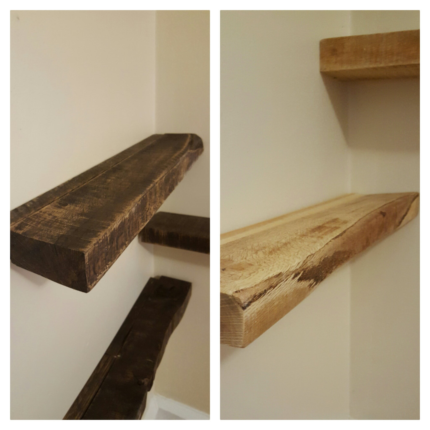 Rustic Re-Purposed/Salvaged Solid Wood/Lumber Shabby Chic Floating Shelf (more colors and sizes available!)