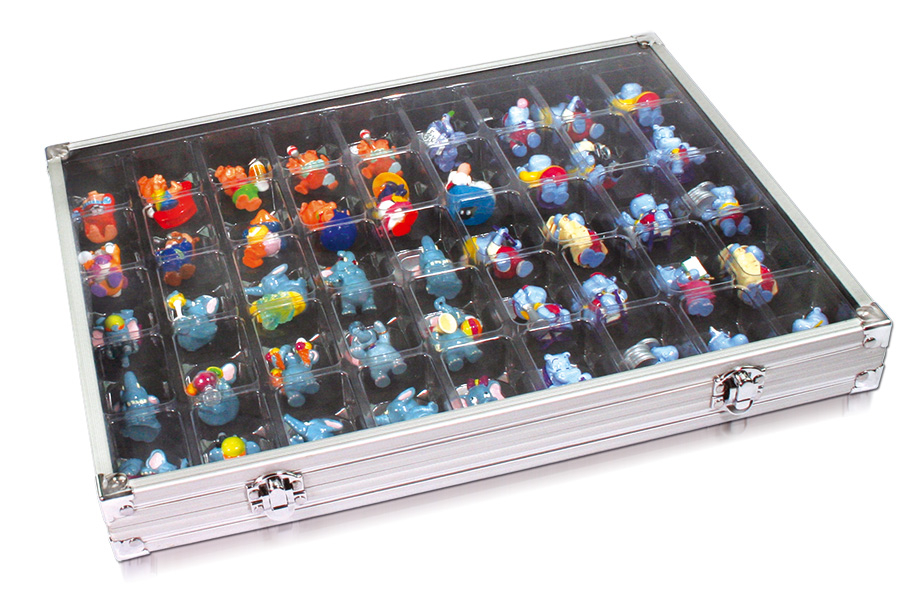 SAFE Aluminum Collecting Display Case for Legos, Squinkies, Rocks and MORE
