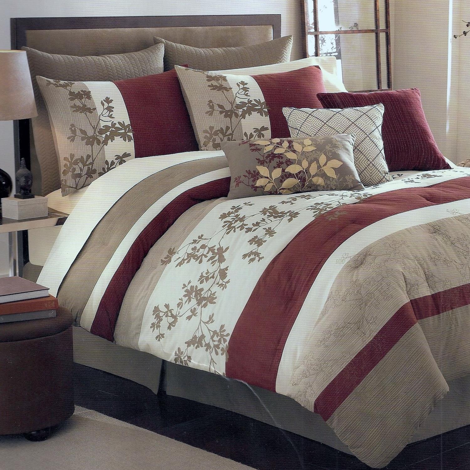 Sagamore Khaki Oversize King 8 Piece Comforter Bed In A