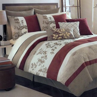 Sagamore Khaki Oversize King 8 Piece Comforter Bed In A