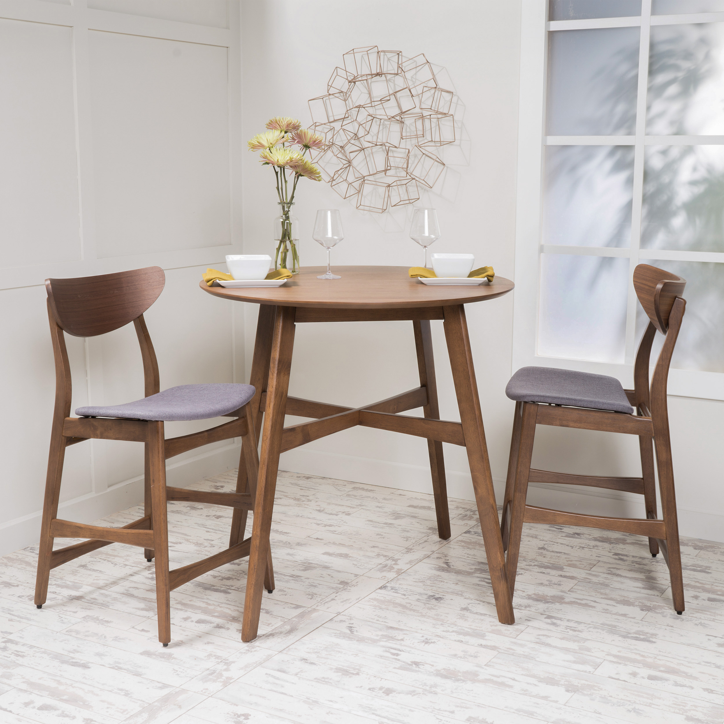 Santa Cruz 3 Piece Counter Height Dining Set