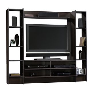 Sauder Beginnings Entertainment Wall System - Cinnamon Cherry