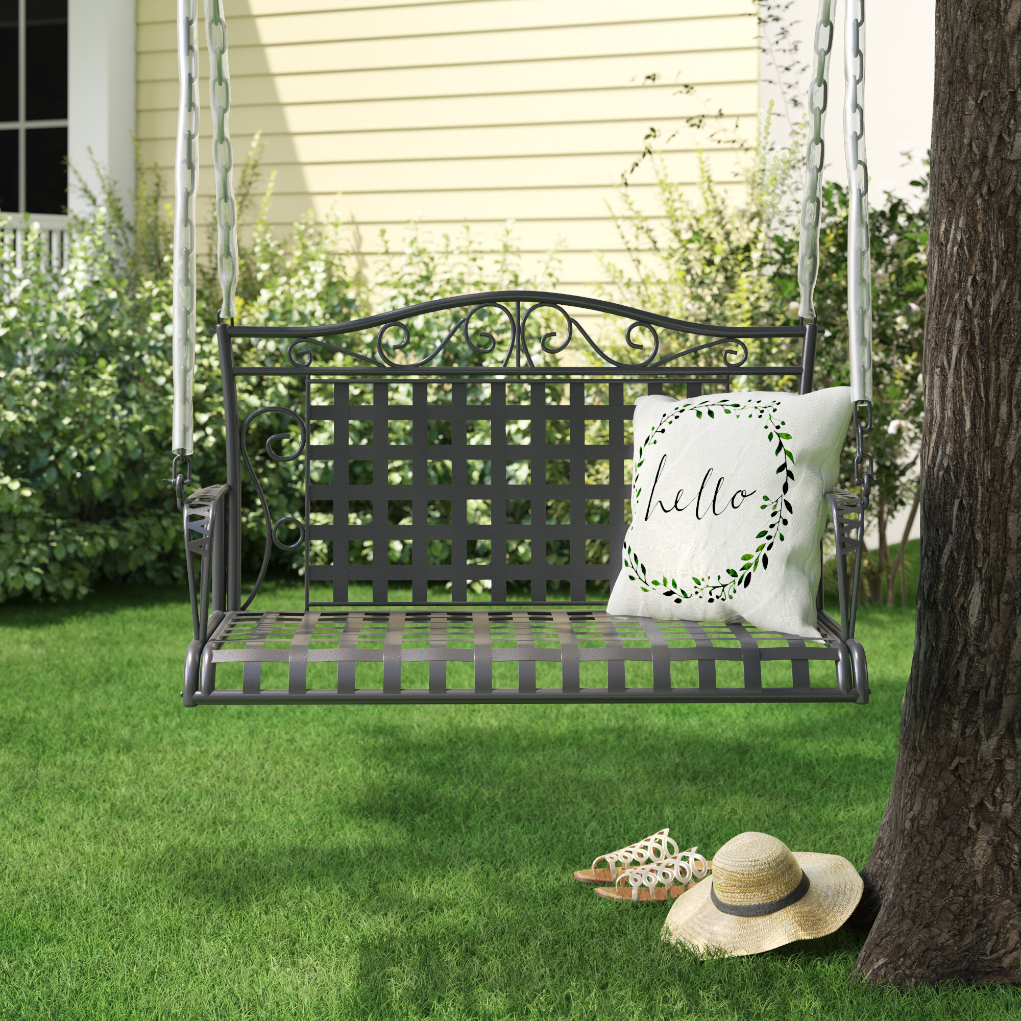 Saundra Iron Porch Swing