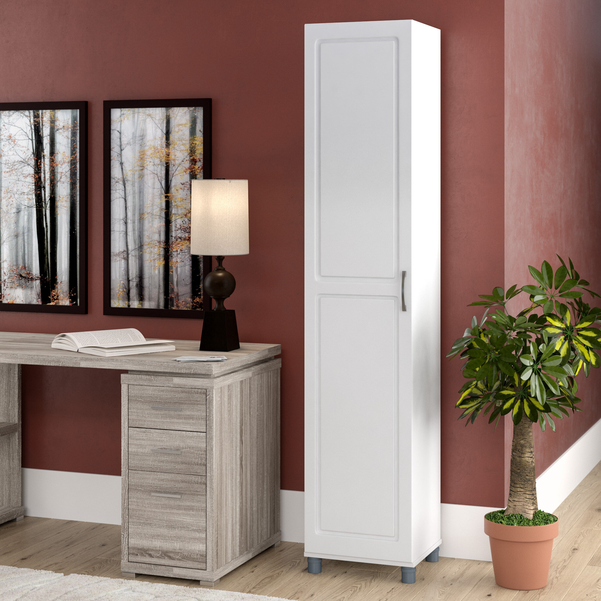 Tall Wood Storage Cabinets With Doors, Small Shelving Unit With Doors