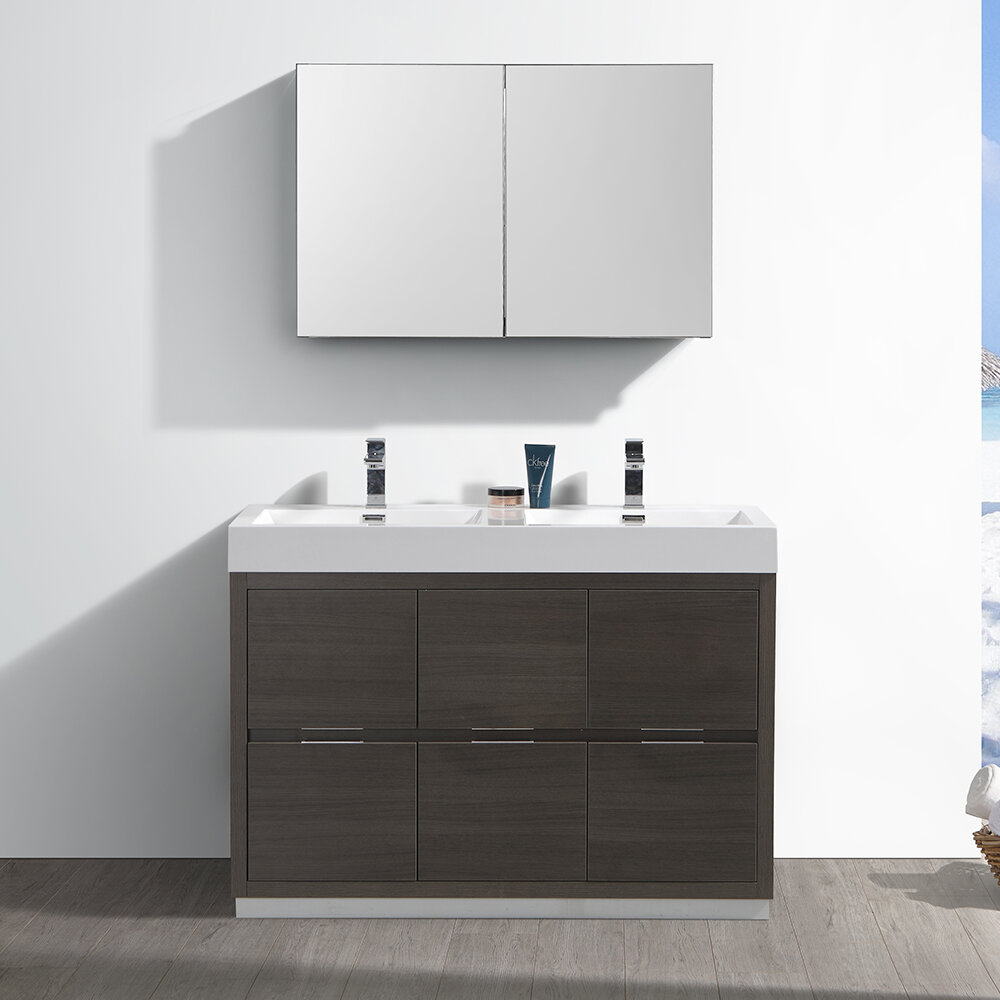 Senza Valencia 48" Double Bathroom Vanity Set