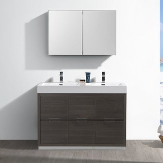 Senza Valencia 48" Double Bathroom Vanity Set