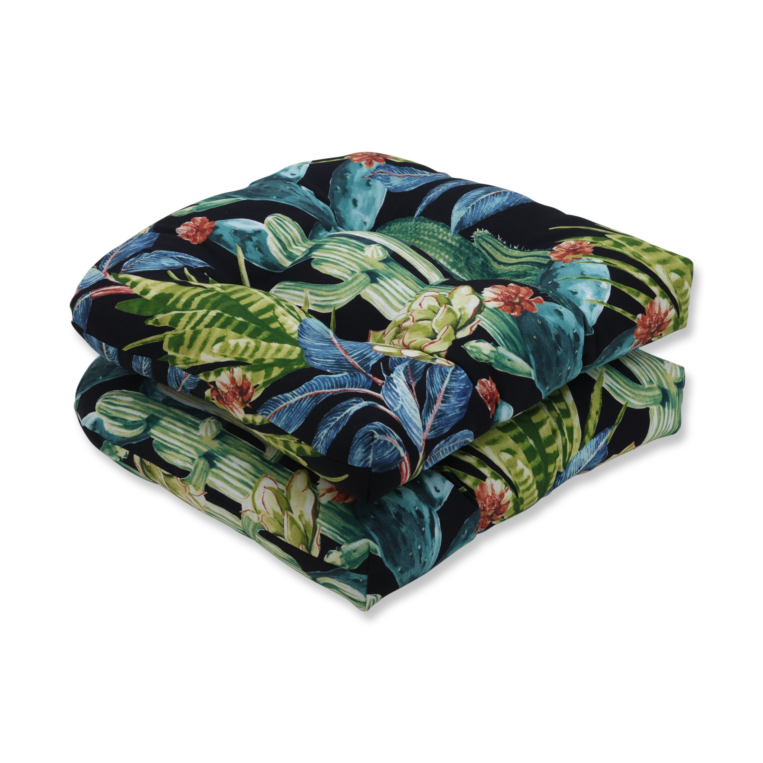 Serafina Ebony Wicker Indoor/Outdoor Rocking Chair Cushion (Set of 2)