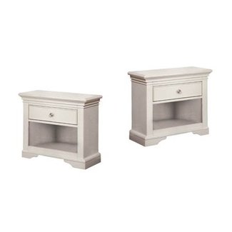 (Set of 2) Nightstand in White -