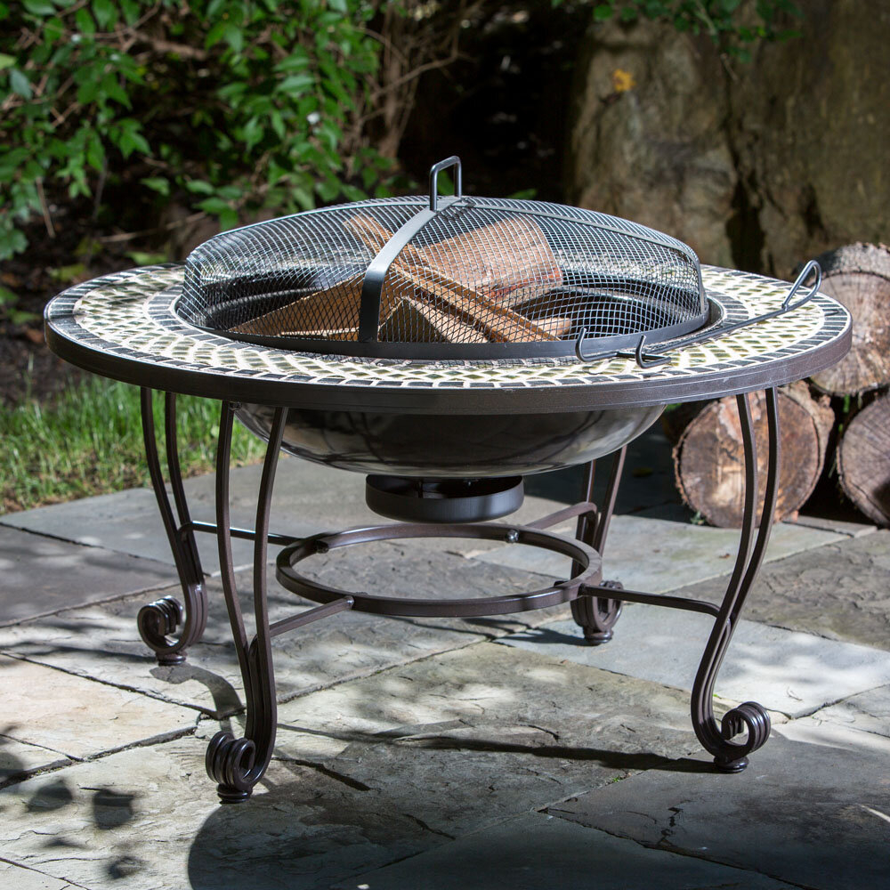 Shannon Steel Wood Burning Fire Pit Table