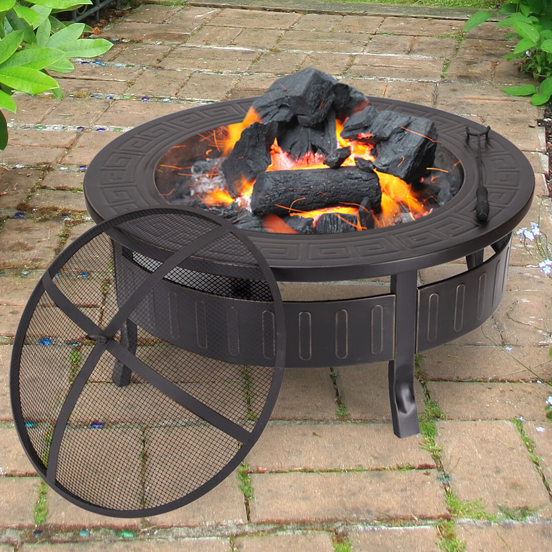 Sheet Steel Wood Burning Fire Pit Table