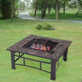 Sheet Steel Wood Burning Fire Pit Table