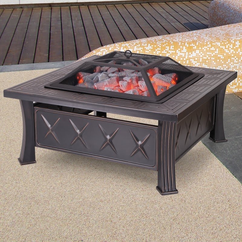 Sheet Steel Wood Burning Fire Pit Table