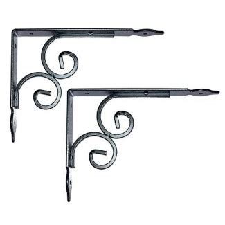 Shelf bracket 2× Retro Triangle Wall Bracket Wrought Iron Fixed Load-Bearing Support Frame Furniture Accessories Suitable for Microwave Bracket Flower Shelf