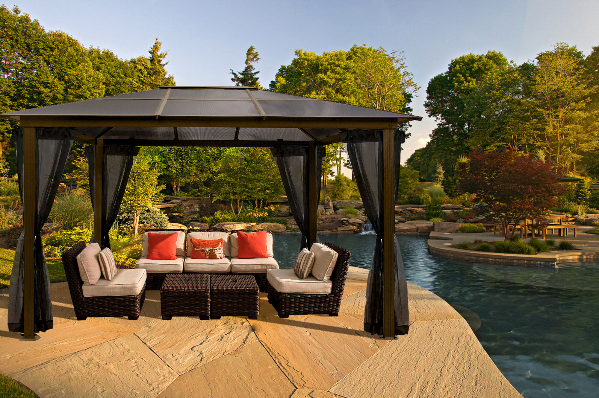 Sierra 10 Ft. W x 13 Ft. D Aluminum Patio Gazebo