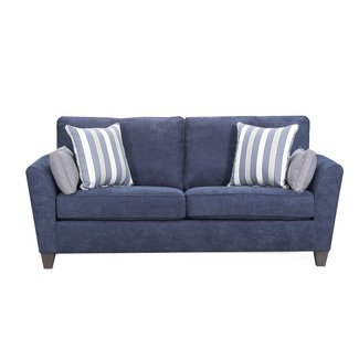 Simmons Upholstery Prelude Navy 7081-04Q Sleeper Sofa, Queen,