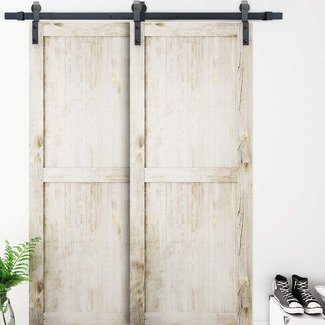 Sliding Single Track Bypass Double Door Classic Design Barn Door Hardware