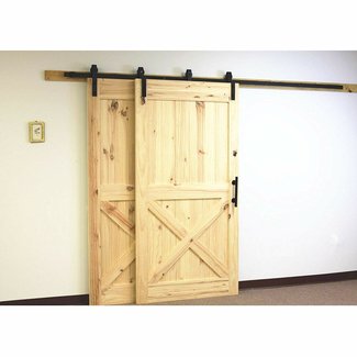 Sliding Single Track Bypass Double Door Straight Design Barn Door Hardware