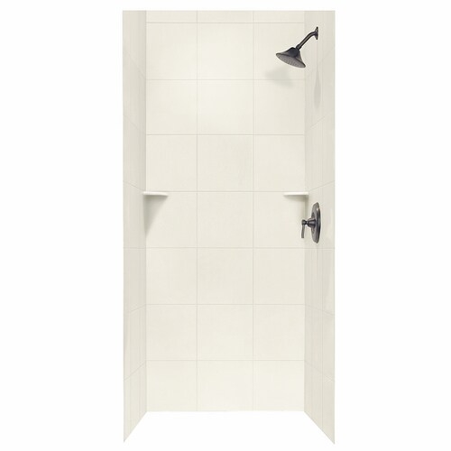Solid Surface 72.5" x 36" x 36" Three Panel Shower Wall