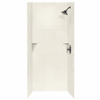 Solid Surface 72.5" x 36" x 36" Three Panel Shower Wall
