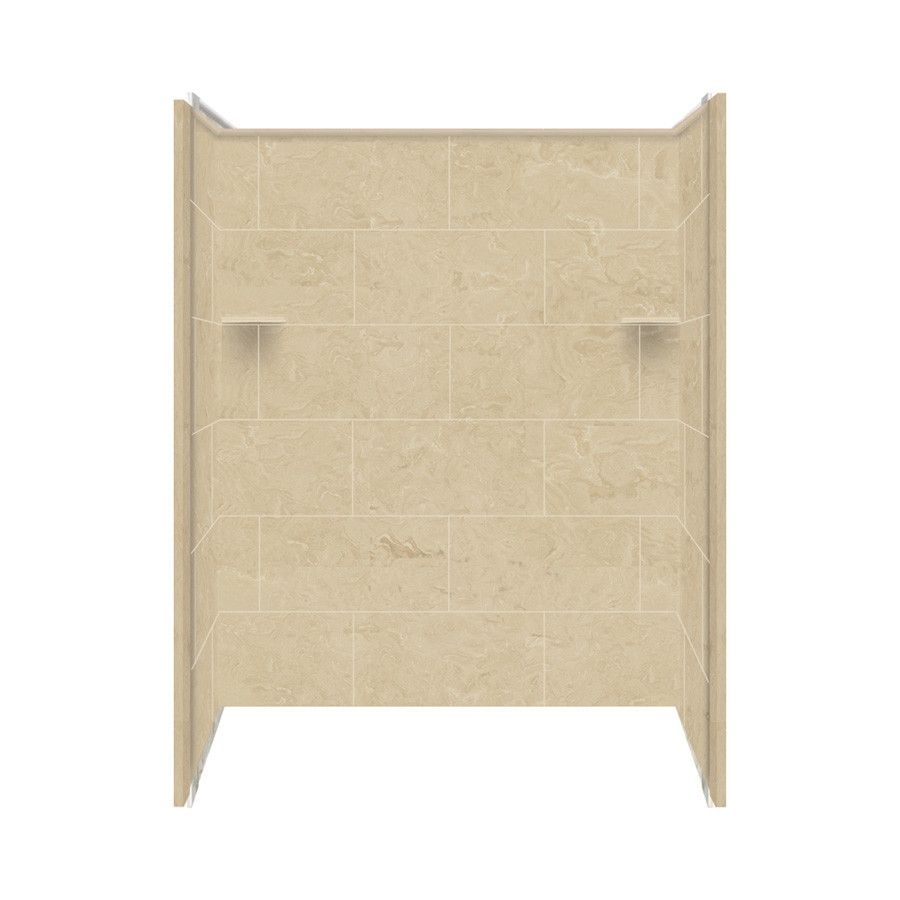 Solid Surface 72" x 60" x 36" Three Panel Shower Wall Kit