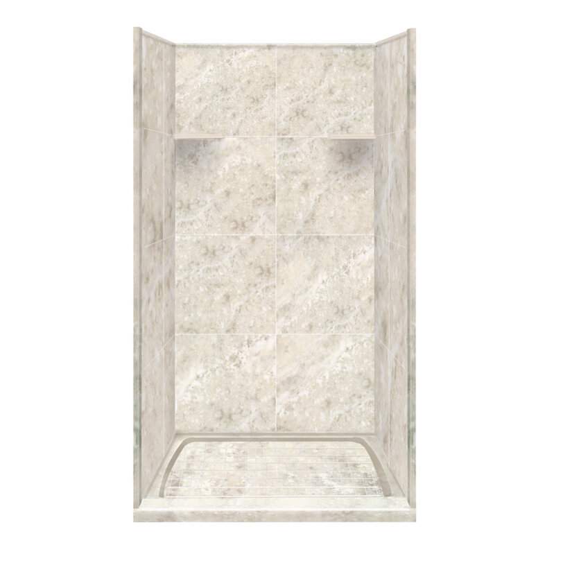 Solid Surface 75" x 36" x 36" Three Panel Shower Wall Kit