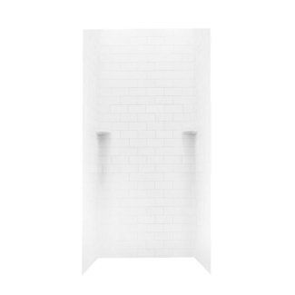 Solid Surface 96" x 36" x 36" Three Panel Shower Wall