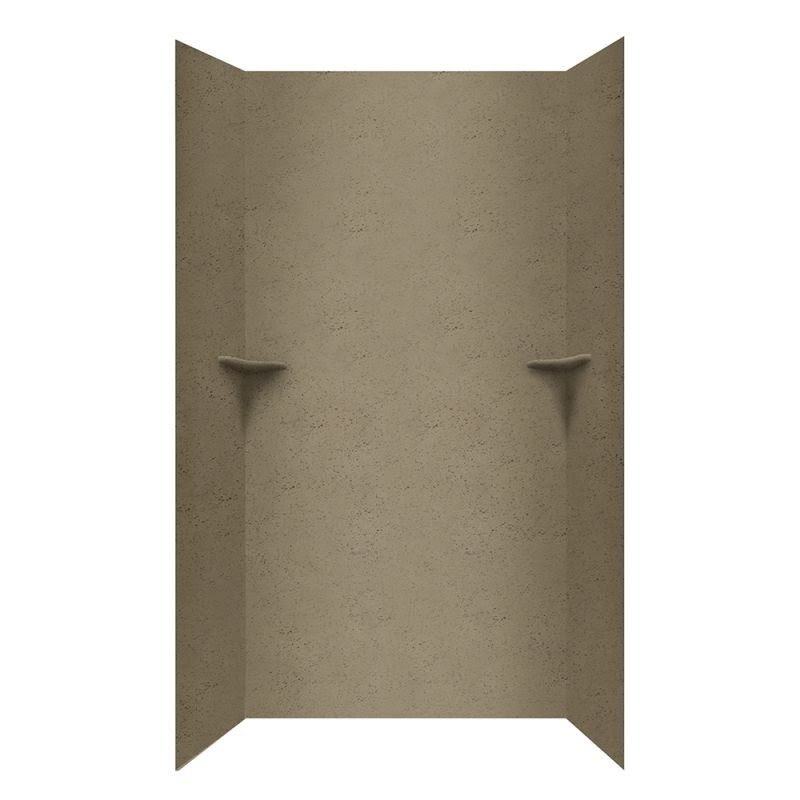 Solid Surface 96" x 48" x 36" Three Panel Shower Wall